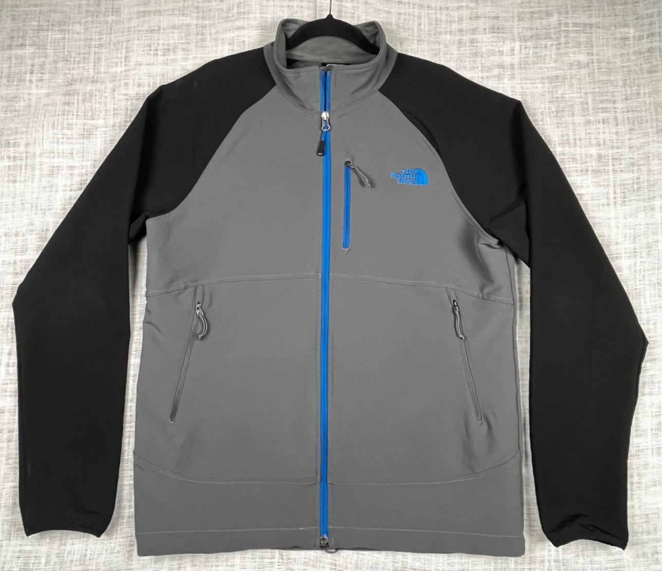 The North Face Shellrock Softshell Jacket Men's Large Gray/Blue/Black