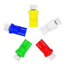 50-pack Mix 5-colors Whiteblueredyellowgreen T10 194 168 1 Smd Concave Le...