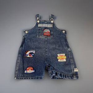 Vintage 90’s Sesame Street Engine #9 Shortalls Denim Overalls Kids 18 Months