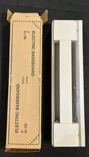 WIDE LOW PROFILE WHITE ELECTRIC BASEBOARD HEATER 208VAC MARKEL 2-FEET 61CM