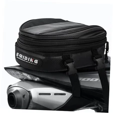 Motorcycle Tail Bag, 12L-15L Expandable Waterproof Motorbike Rear Seat Luggage 