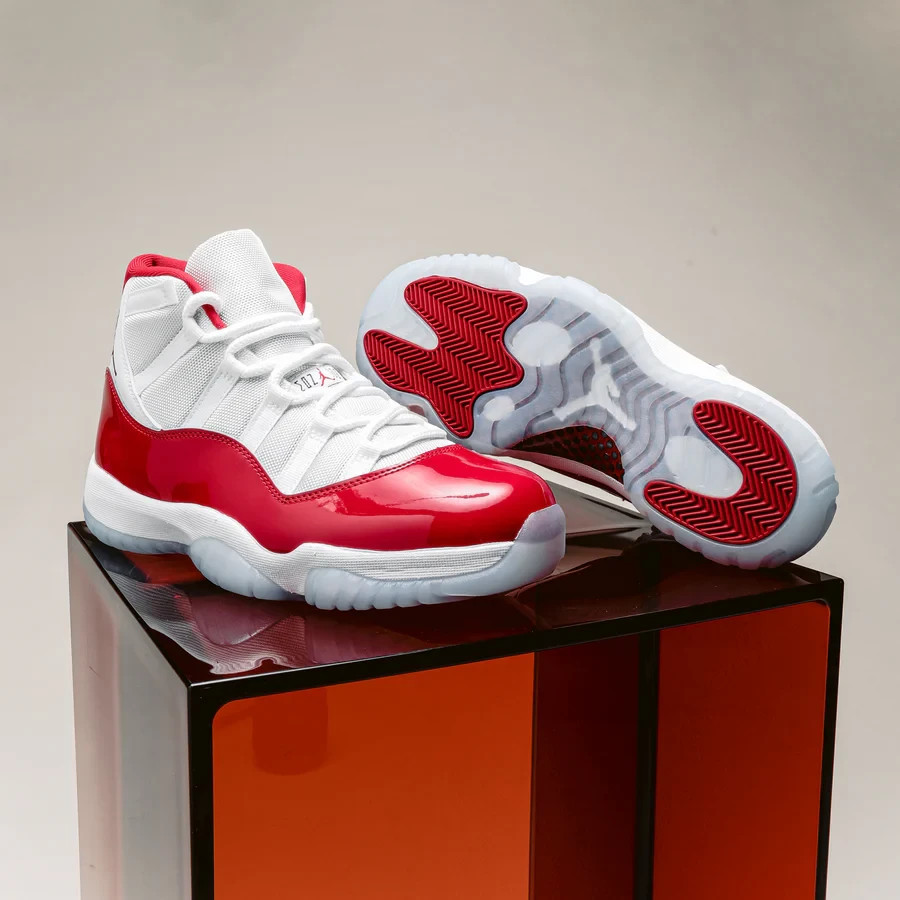 Jordan 11 Retro Cherry Red White Women's All Size US 5.5-11