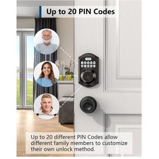 Secure Keyless Entry Deadbolt - 20 User Codes