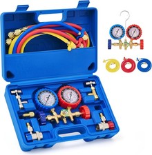 Ac Gauges Ac Manifold Gauge Set For R134a R12 R502 Refrigerant 3 Way Car