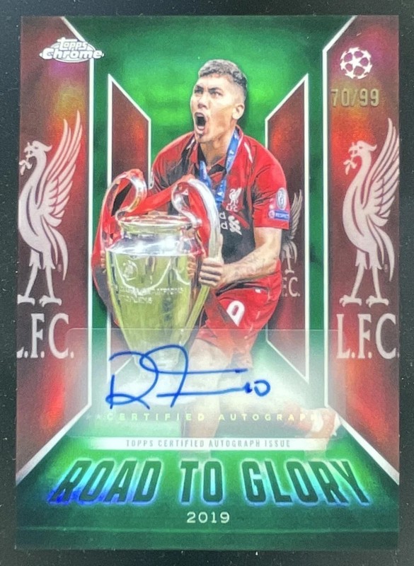 2025-26 Topps Chrome Road to Glory Green #RTG-RB Roberto Firmino Auto /99