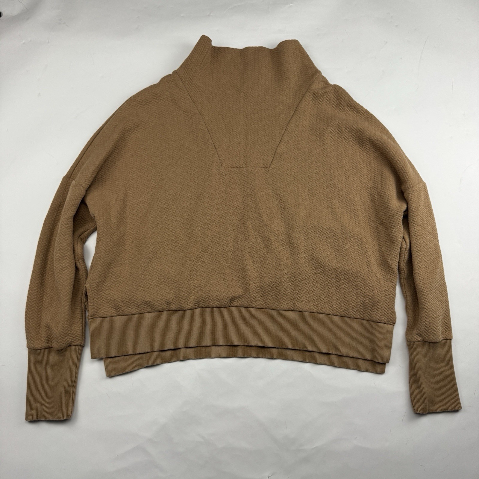 Calia Elevate Herringbone Pattern Funnel Neck Swe… - image 2