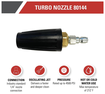 #ad #ad 4500PSI Universal Turbo High Pressure Washer Nozzle 1 4quot; Quick Connect Cold Hot $25.80