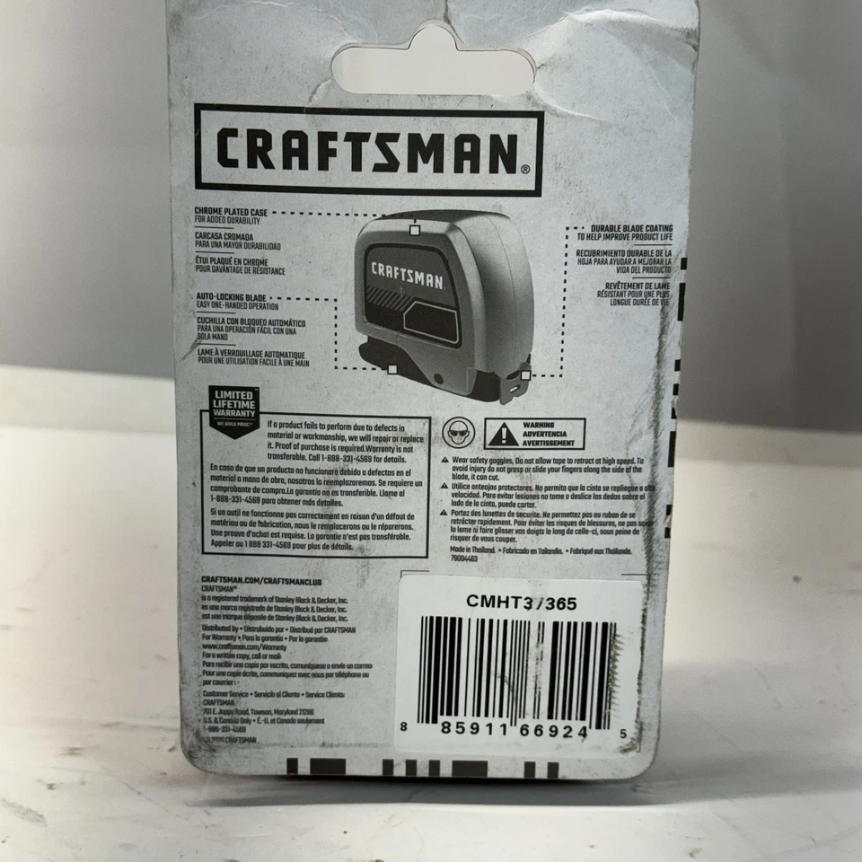 Craftsman 25ft Chromelock Tape Measure CMHT37365 - Image 3 of 4
