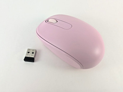 Pink Microsoft Wireless Optical USB Mouse