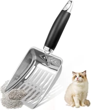 Stainless Steel Cat Litter Scoop,Metal Cat Litter Scoop,Kitty Metal Scooper,Stur