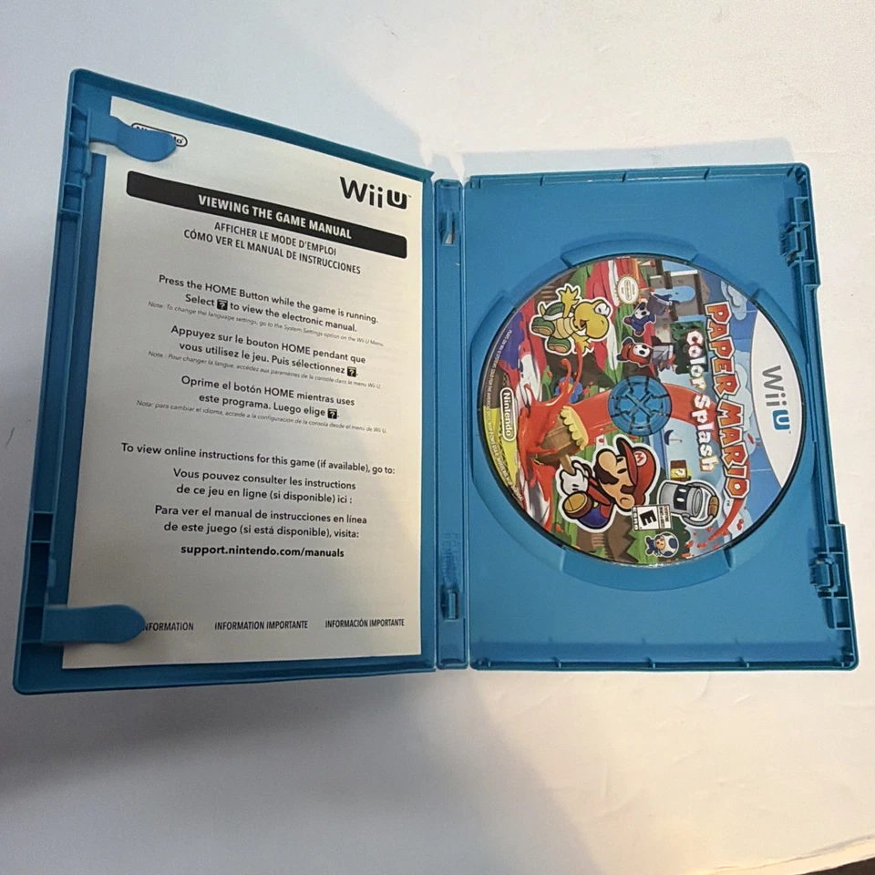 Paper Mario Color Splash  (Nintendo Wii U, 2016) CIB MINT - Image 3 of 4