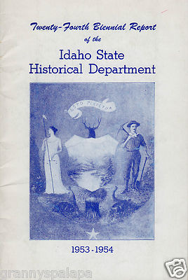 History-Idaho State Historical-1953-1954-Genealogy-Rivers-Map-24th Bi Report