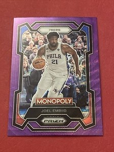 2023-24 Panini Prizm Monopoly Joel Embiid Purple Wave Prizm #69 76ERS