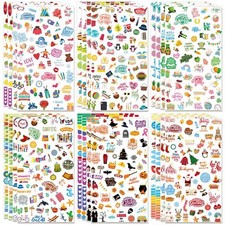 24 Sheets Seasonal Holiday Stickers Monthly Planner Calendar Scrapbook Stickers