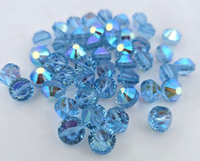 SWAROVSKI CRYSTAL BEADS 12mm Qty 30 Blue Aurore Boreale Wholesale Lot