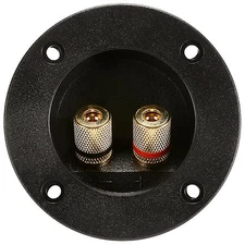 1 PIECE - HEAVY DUTY SPEAKER TERMINAL CUP - 3" PLASTIC  GOLD CONNECTORS #RGT5000