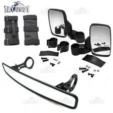 Roll Bar Rear Side View Mirrors Set For YAMAHA Rhino Viking YXZ 1000R Wolverine