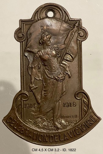 MILANO COLONIA FRANCESE MEDAGLIA LIBERTY CELEBRAZIONI DELLA VITTORIA 1914.1918 - Picture 6 of 6