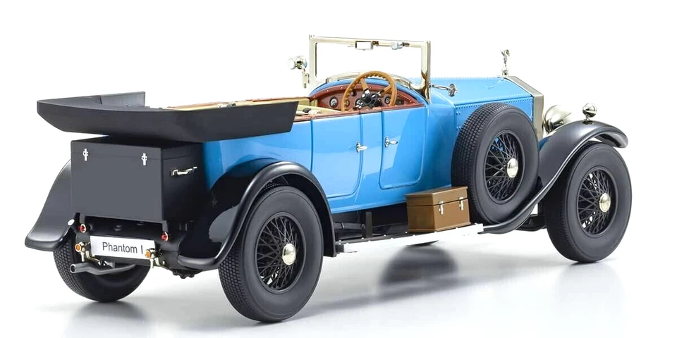 1/18 Rolls-Royce Phantom I Cabriolet 1926 Blue Diecast Model Kyosho KS 08931LB - Image 3 of 4