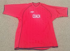 COACH Soccer jersey, great for coaches, practice & GAMES, red, NEW/TAG