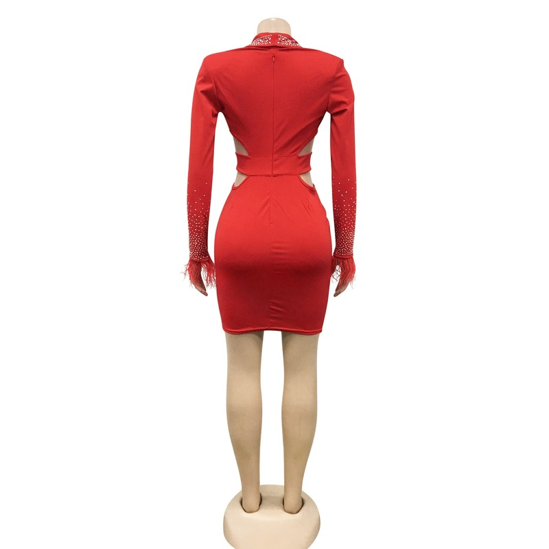 Sexy Women Long Sleeves Collared V-neck Rhinestone Bodycon Nightclub Party Dress | eBay Sexy Women Long Sleeves Collared V-neck Rhinestone Bodycon Nightclub Party Dress | eBay