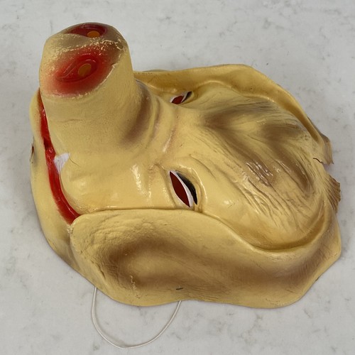 Pig Mask Brittle Plastic Vintage 1980’s Old Stock Damaged - Picture 3 of 12