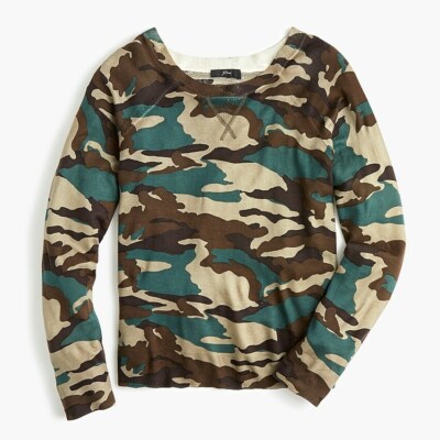 NWT J.Crew Merino Wool Sweater in Camo 
