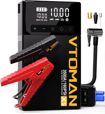 Jump Starter Air Compressor Portable Car Battery Booster Digital Tire Inflator