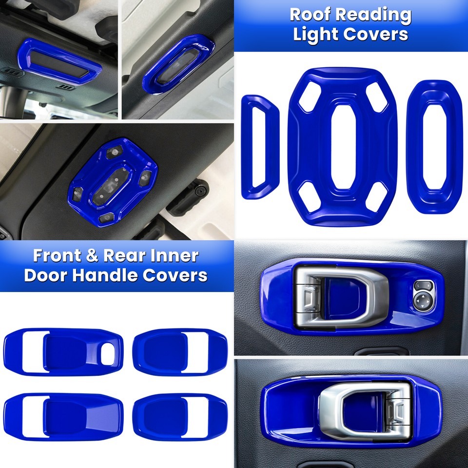 23PCS Full Set Interior Decoration Trim Kit For Jeep Wrangler JL JLU JT