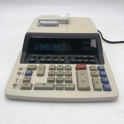 USED SHARP COMPET CS-2870H 12 Digit 4.5 LPS Printing Calculator AS IS READ K