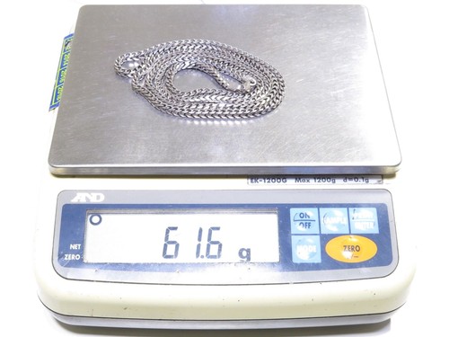 Collana uomo argento Franco Link fantasia 61,6 g grammi catena 36 pollici 3,71 mm - Foto 6 di 6