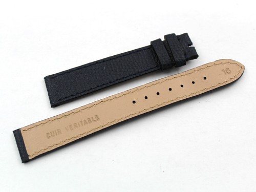 Watch Band Genuine Leather Hammered Light Brown 16/14Mm Women's Casual New - Picture 2 of 4