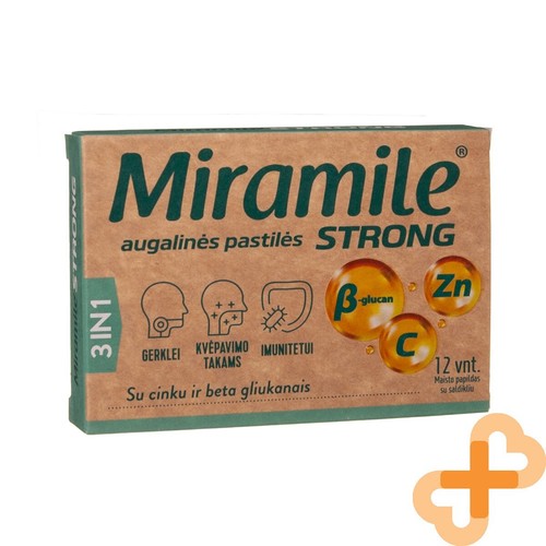 MIRAMILE STRONG with Zinc Beta-glucans Herbal 12 Lozenges Respiratory Health - Picture 7 of 24