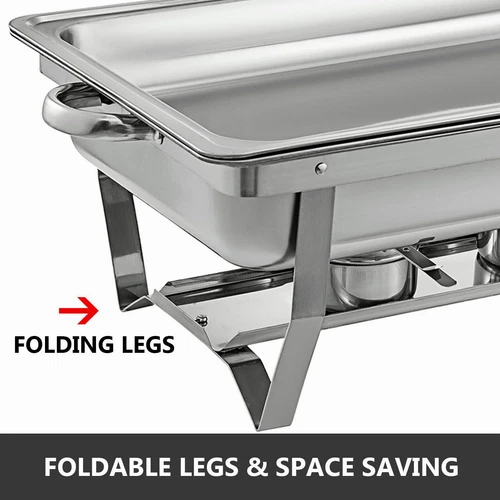 9L Rectangle Chafing Dish Stoves Food Warmer Stainless Steel Chafer For Buffet - Picture 6 of 16