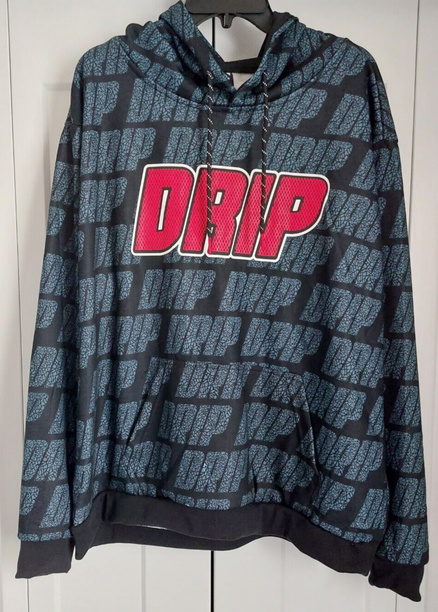 RGSTR MEN'S DRIP BLACK/GRAY HOODIE W/ BIG 