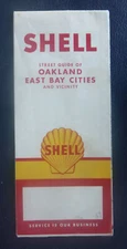 1959 Oakland East Bay Cities road map Shell oil California Berkeley