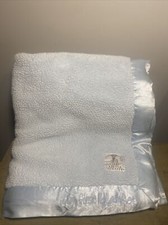 Little Giraffe Baby Security Blanket/Lovey- Light Blue 27 X 34 Satin Trim