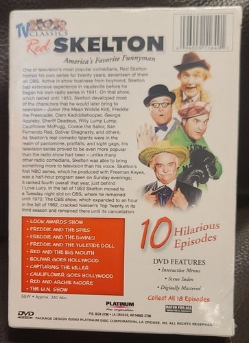 Red Skelton (DVD, 2003, 2-Disc Set, 10 Episodes) 360 min TV Classics NEW - Picture 2 of 4
