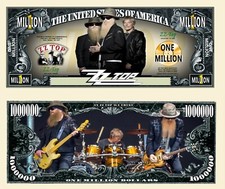ZZ TOP ! BILLET 1 MILLION DOLLAR US ! BILLY GIBBONS DUSTY HILL BLUES ROCK TEXAS