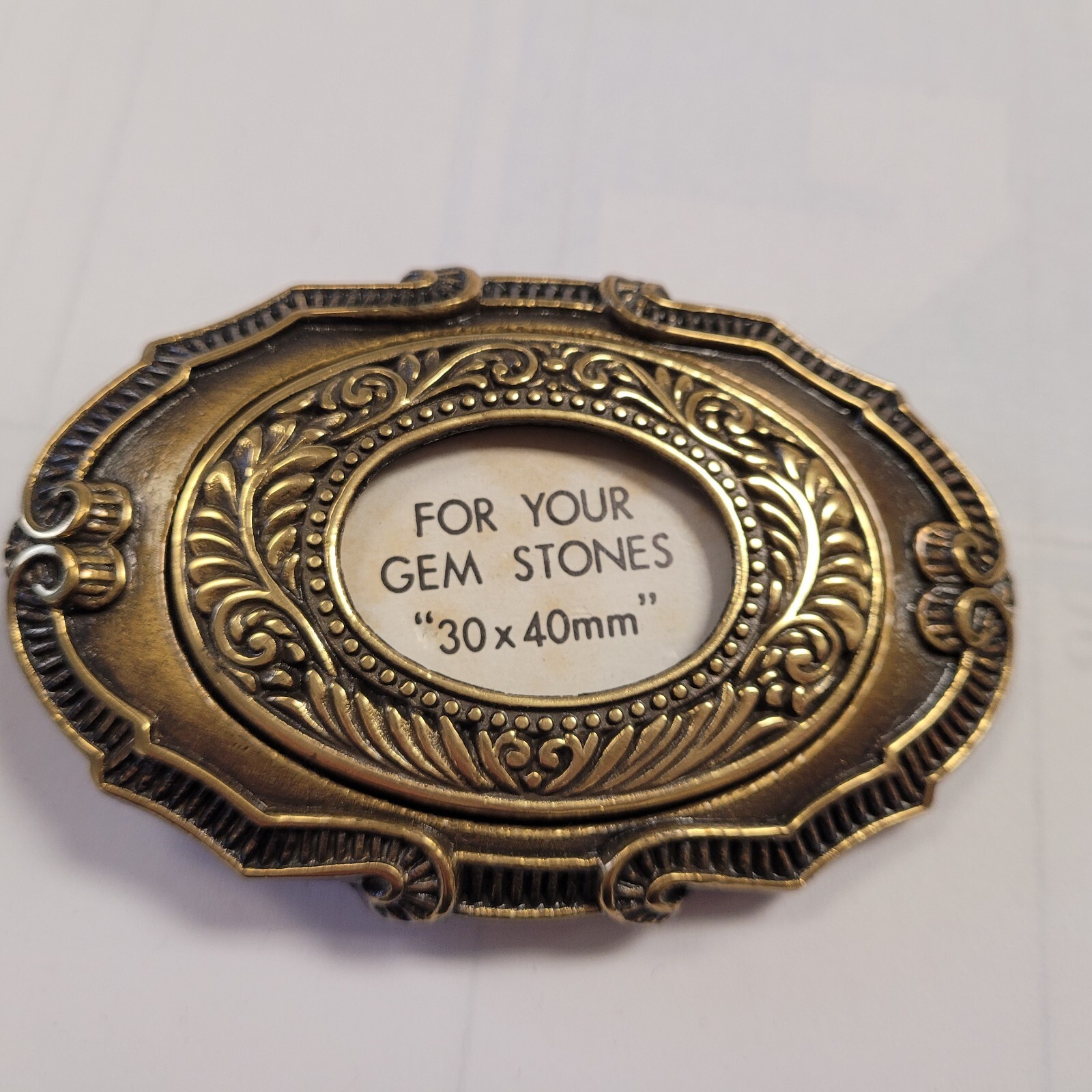 Heritage Buckles Solid Brass Gem Stone Holder 30 … - image 1