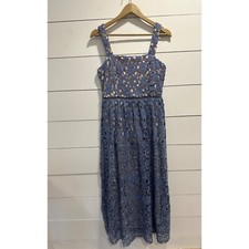 Gianni Bini Ainsley Lace Overlay Midi Dress Sz Large