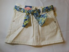 Osh Kosh B'Gosh Girls Youth Skirt Skort Denim White Embroidered Size Variations
