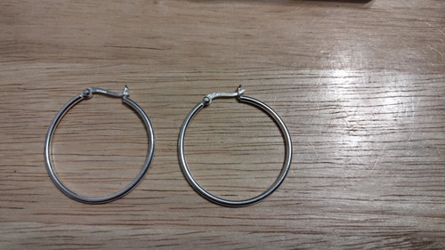 Scrap Sterling Silver Hoop Earrings - Picture 2 of 6