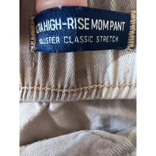 Pantaloni mamma Hollister ultra alti mimetici classici elasticizzati donna taglia S - Foto 4 di 10