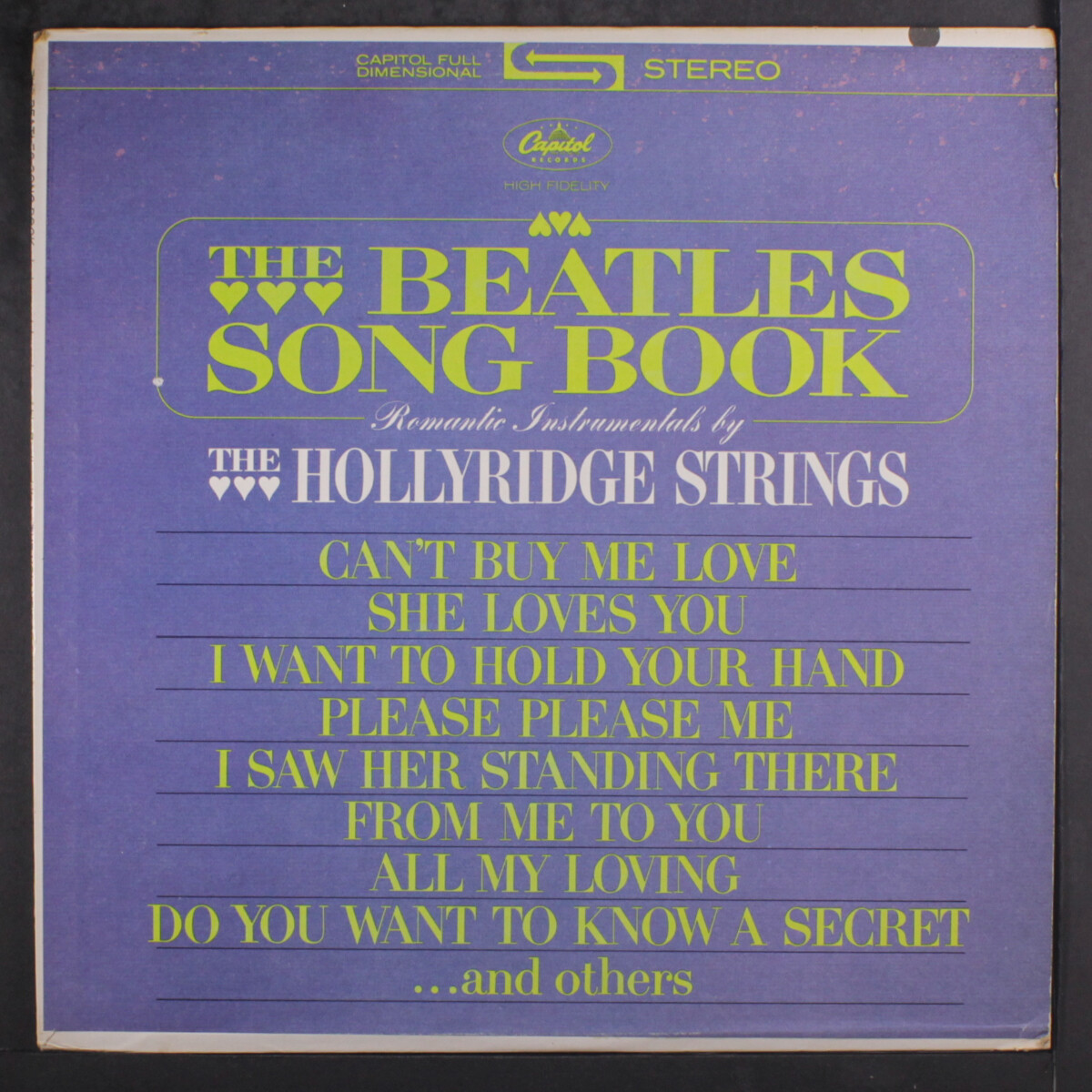 HOLLYRIDGE STRINGS: the beatles songbook Capitol Records 12
