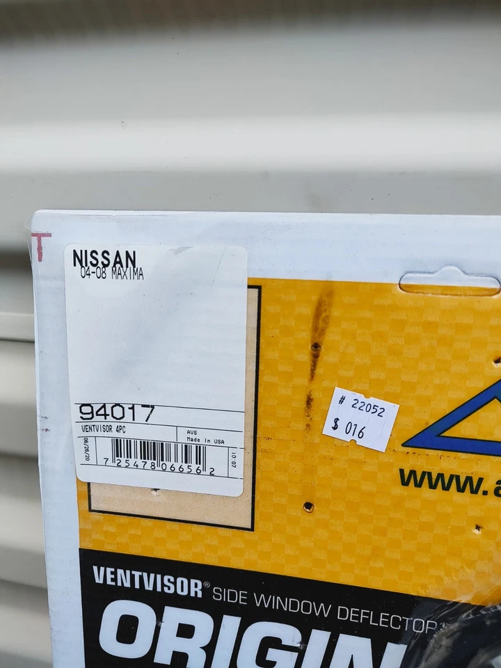Deflector de ventana lateral de ventilador AVS 94017 para Nissan 04-08 Máxima 4 piezas Foto 3 de 4