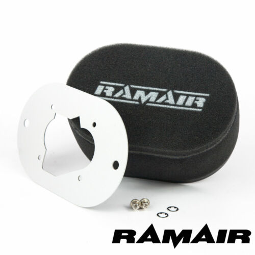 RAMAIR Carb Air Filters With Baseplate Weber 32/34 DMTL 65mm Bolt On - Afbeelding 1 van 1