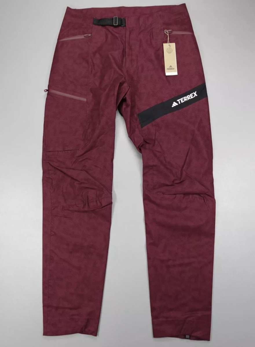 ADIDAS TERREX TECHROCK RAIN.RDY PANTS Shadow Red 30” Inseam 33 (E1