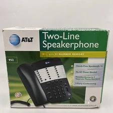 AT&T 952 Two-Line Corded Speakerphone with Caller ID 32 Number Memory BRAND NEW