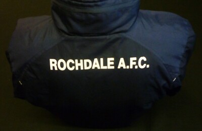 Rochdale AFC Football Training Jacket Errea Bench Coat Size XS